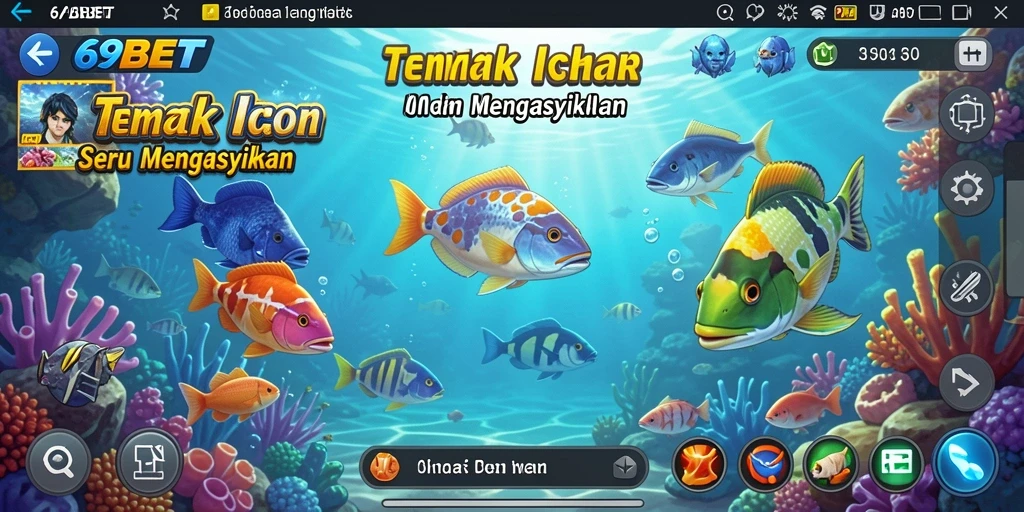 Screenshot menampilkan gameplay seru dari 69BET, game Tembak Ikan yang menarik.
