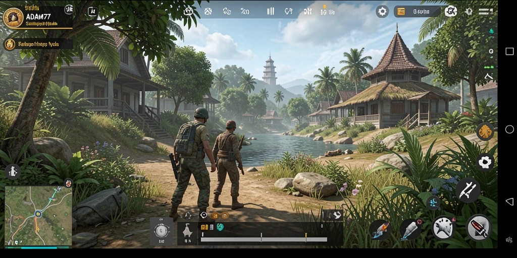 Tampilan gameplay <strong>ADAM77</strong> yang menakjubkan dengan karakter dan lingkungan yang interaktif.