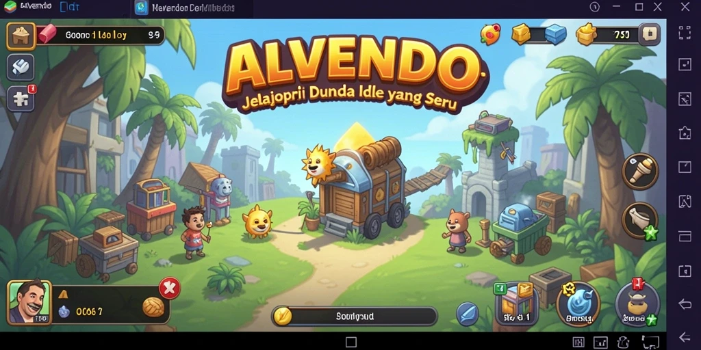 Tampilan gameplay <strong>ALVENDO</strong> yang menarik dengan elemen idle yang seru.