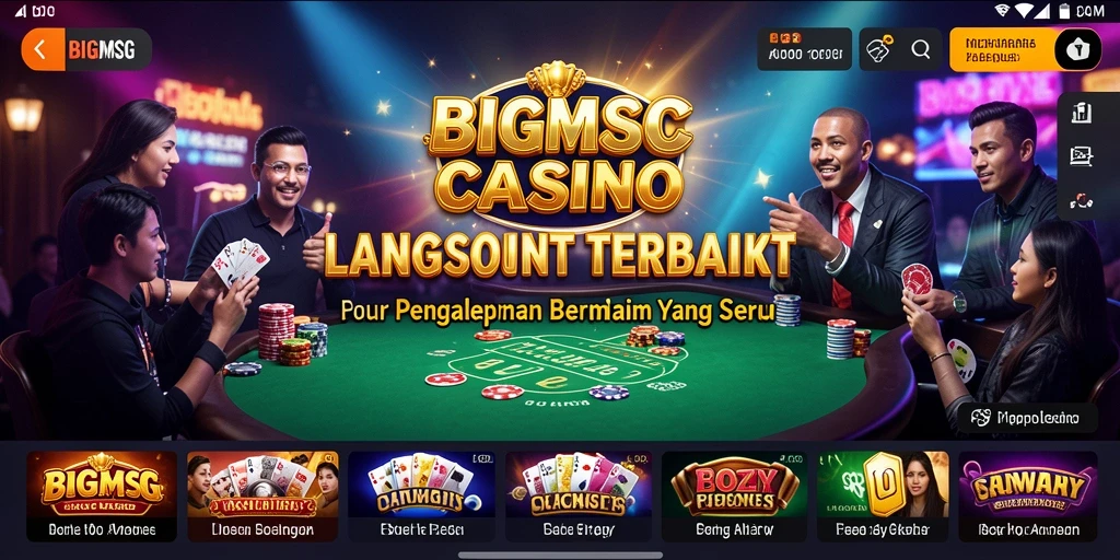 Tampilan gameplay Live Casino yang seru dan interaktif di BIGMSG.