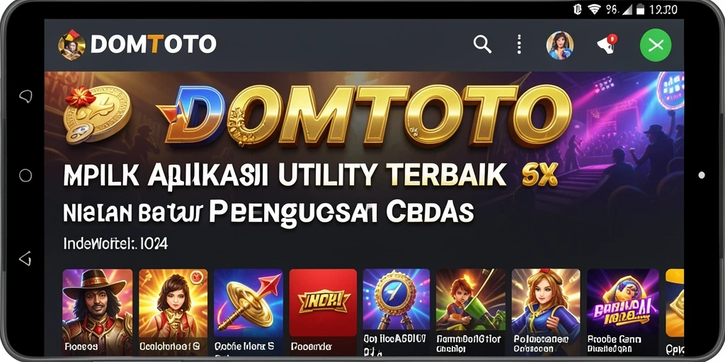 Tampilan antarmuka utama DOMTOTO yang menarik dan informatif.