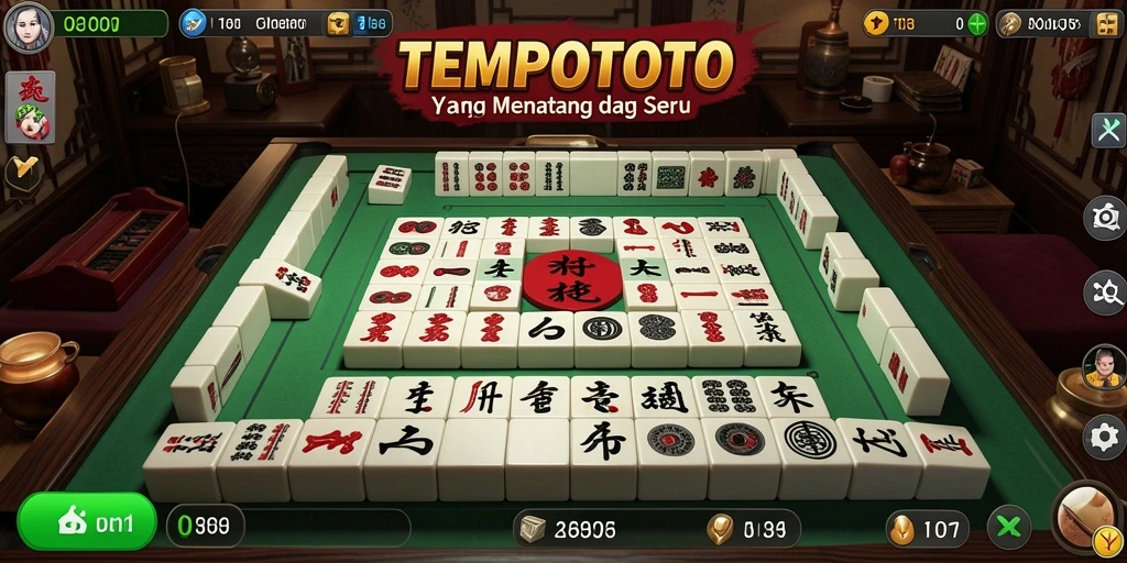 Menampilkan gameplay Mahjong yang seru dan menantang di TEMPOTOTO.